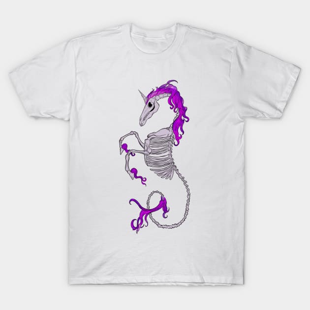 Sea Horse Skeleton T-Shirt by ZethTheReaper